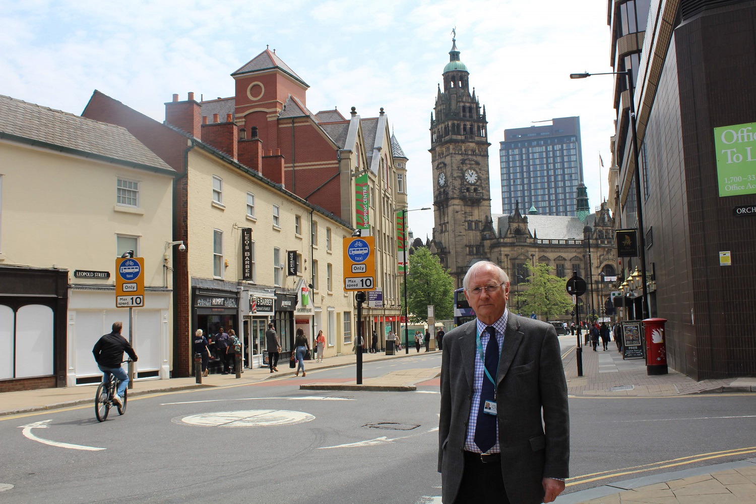 Dr Alan Billings outside Sheffield Town Hall