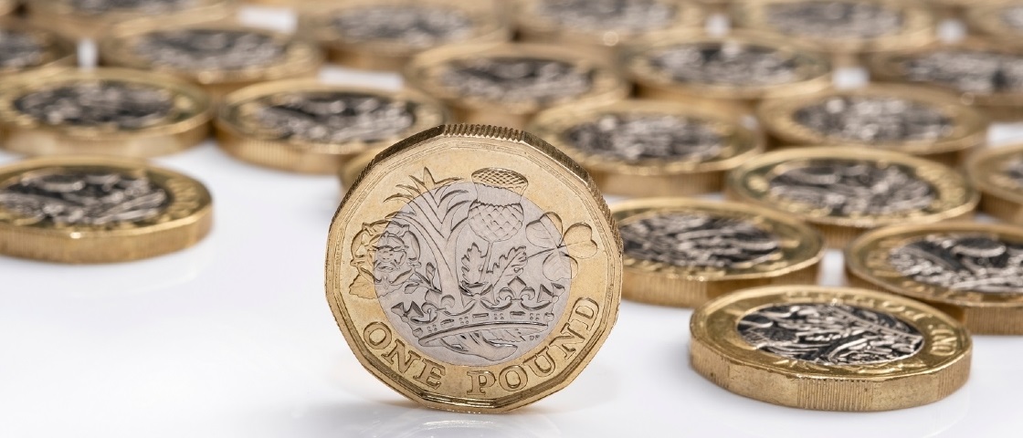 Spending - pound coins and change