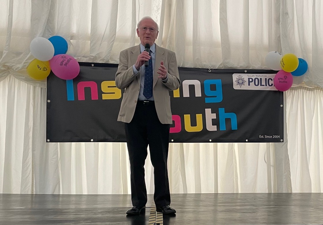 Dr Alan Billings at the South Yorkshire Police Inspiring Youth Awards