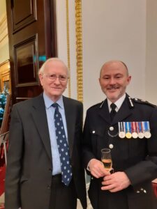 South Yorkshire Police and Crime Commissioner, Dr Alan Billings stands with chair of the National Police Chiefs’ Council, Chief Constable Gavin Stephens QPM